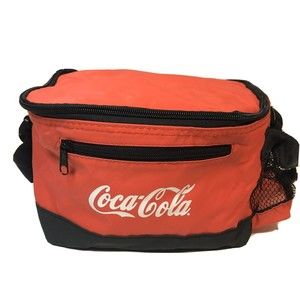 Coca Cola Red Softshell Lunch Cooler, Side Bottle Holder